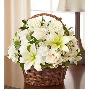 Parsippany Florist | Basket of Whites